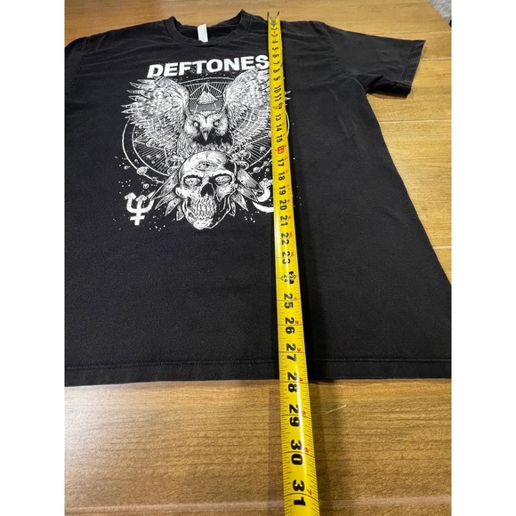 Deftones Graphic T Shirt Black Owl Skull Print Men's Size XL - Picture 5 of 6